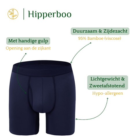 Hipperboo® 1-Pack Onderbroeken Heren - Boxershorts - Met of Zonder Opening