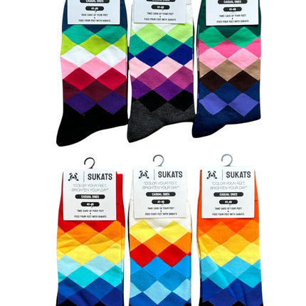 Sukats® The Casual Ones | 3, 6 of 9 Paar | Herensokken | Vrolijke Sokken | Cadeau sokken