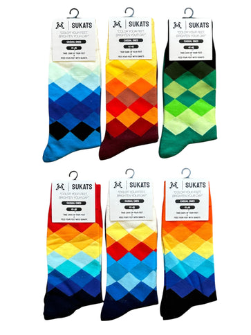 Sukats® The Casual Ones | 3, 6 of 9 Paar | Herensokken | Vrolijke Sokken | Cadeau sokken