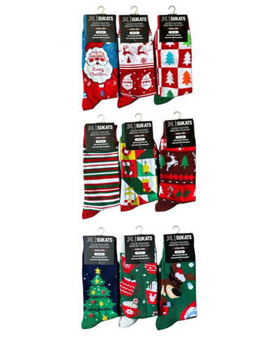 Sukats® The Casual Ones | 3, 6 of 9 Paar | Dames en Herensokken | Kerstsokken | Vrolijke Sokken | Cadeau sokken