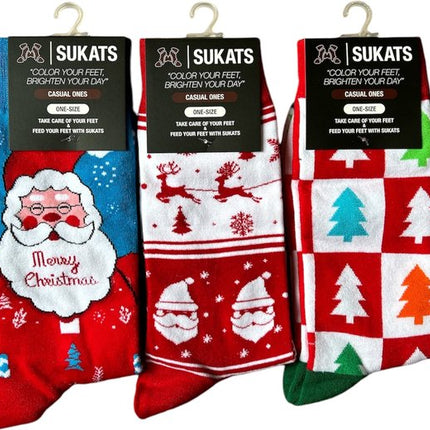 Sukats® The Casual Ones | 3, 6 of 9 Paar | Dames en Herensokken | Kerstsokken | Vrolijke Sokken | Cadeau sokken