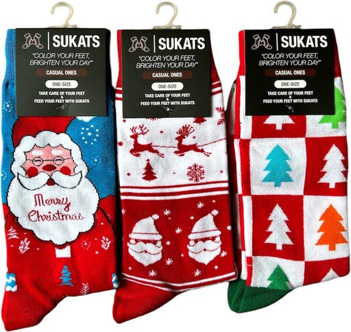 Sukats® The Casual Ones | 3, 6 of 9 Paar | Dames en Herensokken | Kerstsokken | Vrolijke Sokken | Cadeau sokken