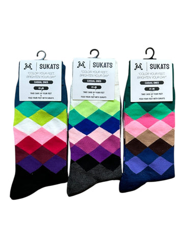 Sukats® The Casual Ones | 3, 6 of 9 Paar | Herensokken | Vrolijke Sokken | Cadeau sokken