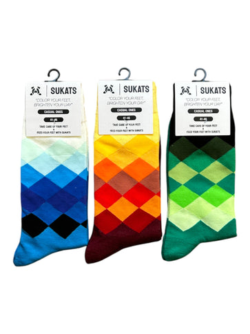 Sukats® The Casual Ones | 3, 6 of 9 Paar | Herensokken | Vrolijke Sokken | Cadeau sokken