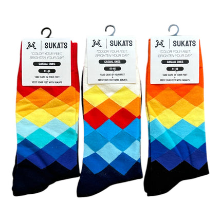 Sukats® The Casual Ones | 3, 6 of 9 Paar | Herensokken | Vrolijke Sokken | Cadeau sokken