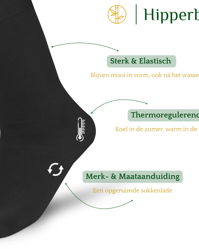 Hipperboo® Bamboe Sokken | 1, 4 of 8 Paar | Naadloos