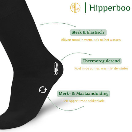Hipperboo® Bamboe Sokken | 1, 4 of 8 Paar | Naadloos
