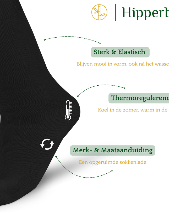 Hipperboo® Bamboe Sokken | 1, 4 of 8 Paar | Naadloos