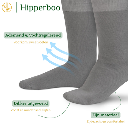 Hipperboo® Bamboe Sokken | 1, 4 of 8 Paar | Naadloos