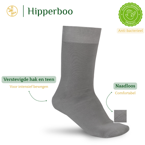 Hipperboo® Bamboe Sokken | 4 of 8 Paar | Naadloos | Casual Sokken | Zijdezacht