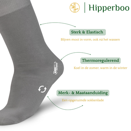 Hipperboo® Bamboe Sokken | 1, 4 of 8 Paar | Naadloos