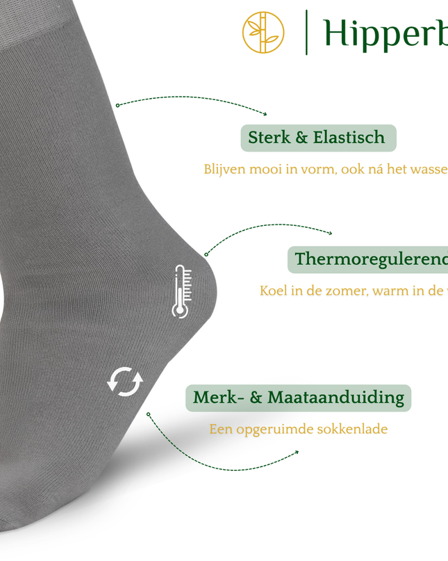Hipperboo® Bamboe Sokken | 1, 4 of 8 Paar | Naadloos