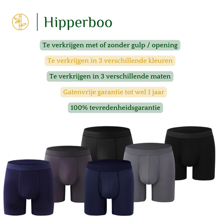 Hipperboo® 1-Pack Onderbroeken Heren - Boxershorts - Met of Zonder Opening