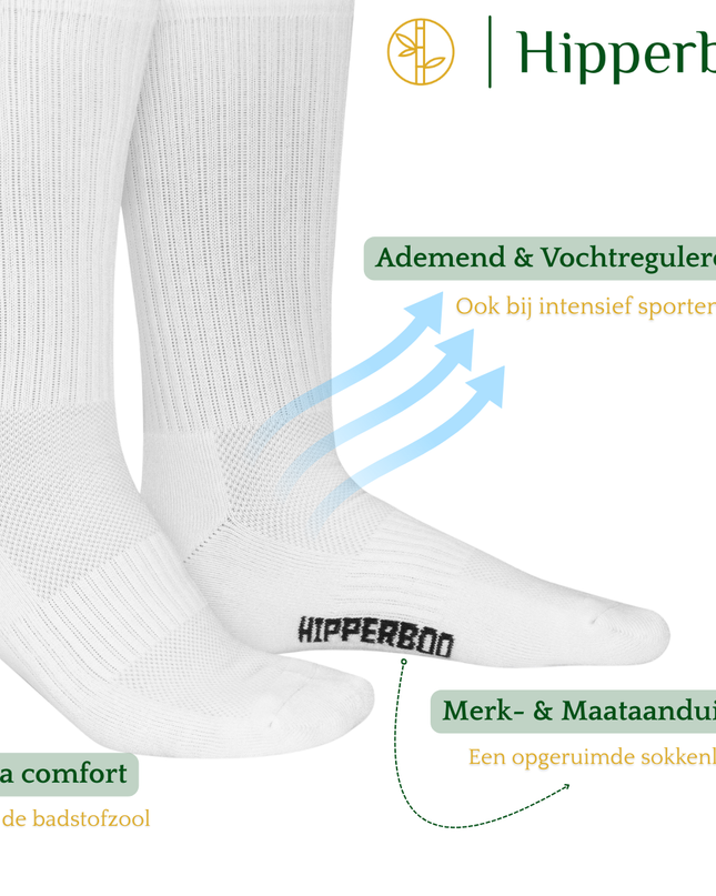 Hipperboo® Bamboe Sportsokken | 3 of 6 Paar