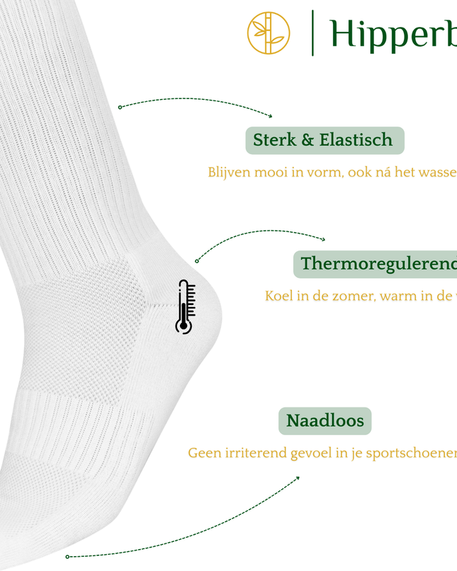 Hipperboo® Bamboe Sportsokken | 3 of 6 Paar