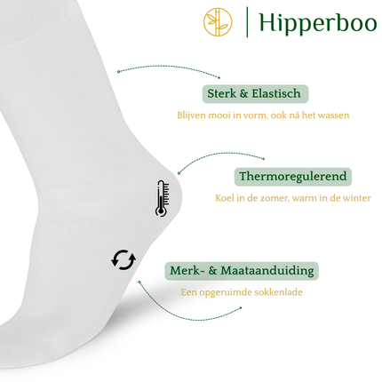Hipperboo® Bamboe Sokken | 1, 4 of 8 Paar | Naadloos