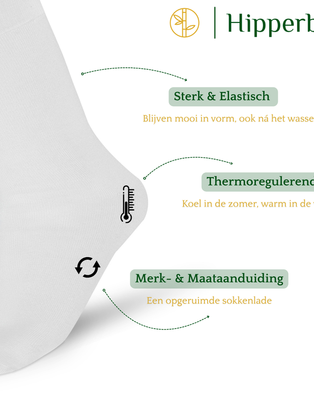 Hipperboo® Bamboe Sokken | 1, 4 of 8 Paar | Naadloos