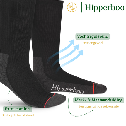 Hipperboo® Bamboe Werksokken | 3 of 6 Paar