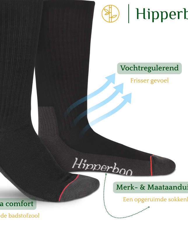 Hipperboo® Bamboe Werksokken | 3 of 6 Paar