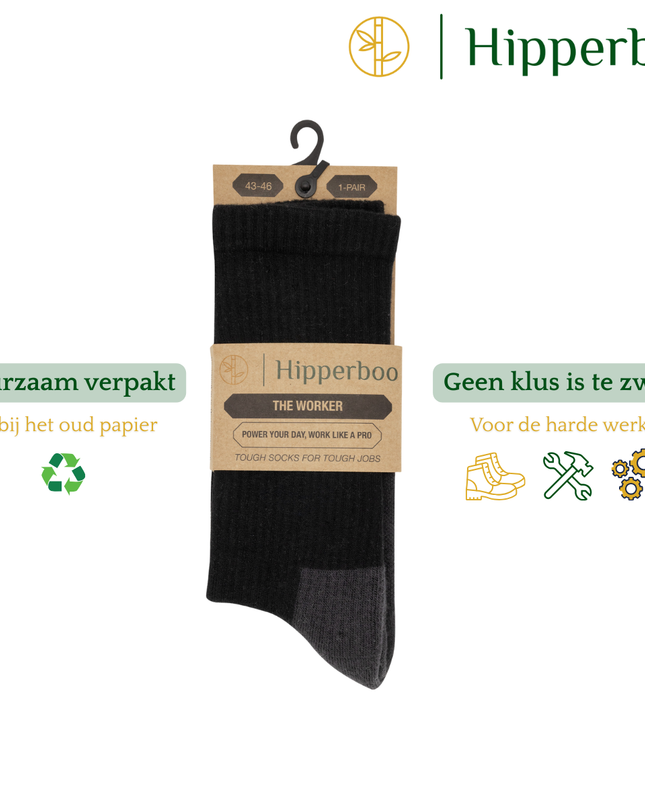 Hipperboo® Bamboe Werksokken | 3 of 6 Paar