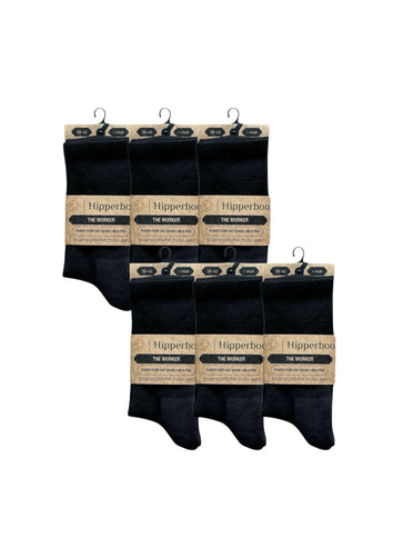 Hipperboo® Bamboe Werksokken | 3 of 6 Paar | Naadloos