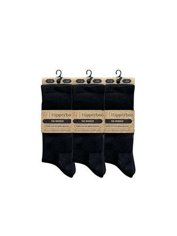 Hipperboo® Bamboe Werksokken | 3 of 6 Paar | Naadloos