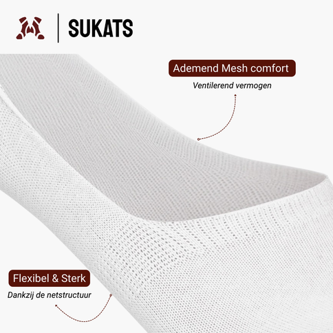 Sukats® No Show Enkelsokken | 4 of 8 Paar | Onzichtbare sokken | Naadloos | Invisible Footies