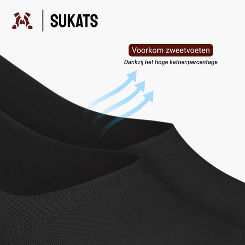 Sukats® No Show Enkelsokken | 4 of 8 Paar | Onzichtbare sokken | Naadloos | Invisible Footies