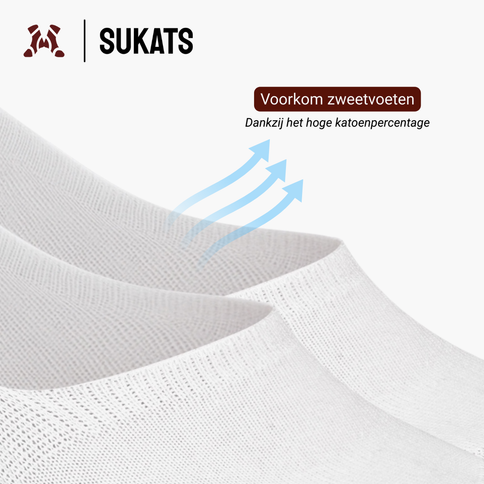 Sukats® No Show Enkelsokken | 4 of 8 Paar | Onzichtbare sokken | Naadloos | Invisible Footies