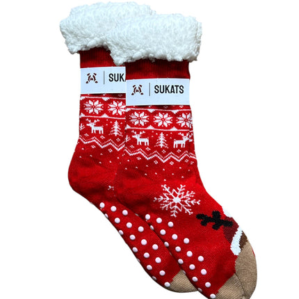 Sukats® Huissokken | 1, 3 of 6 Paar | Anti-slip sokken | Kerstsokken | Fluffy Sokken | Slofsokken | Verwarmde Sokken | Meerdere Kleuren