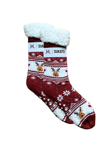 Sukats® Huissokken | 1, 3 of 6 Paar | Anti-slip sokken | Kerstsokken | Fluffy Sokken | Slofsokken | Verwarmde Sokken | Meerdere Kleuren