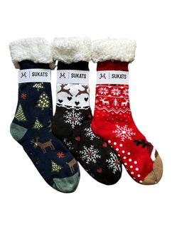 Sukats® Huissokken | 1, 3 of 6 Paar | Anti-slip sokken | Kerstsokken | Fluffy Sokken | Slofsokken | Verwarmde Sokken | Meerdere Kleuren