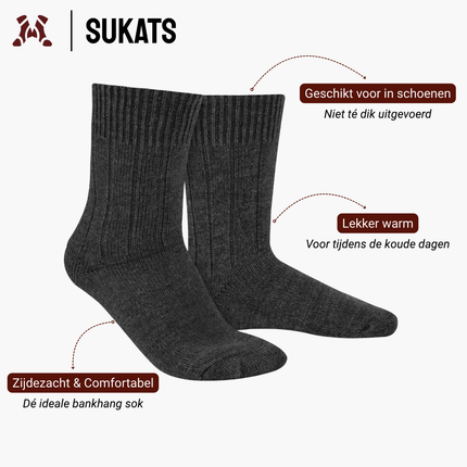 Sukats® Alpaca Sokken | Wollen Sokken | Warme Sokken | 1, 4 of 8 Paar