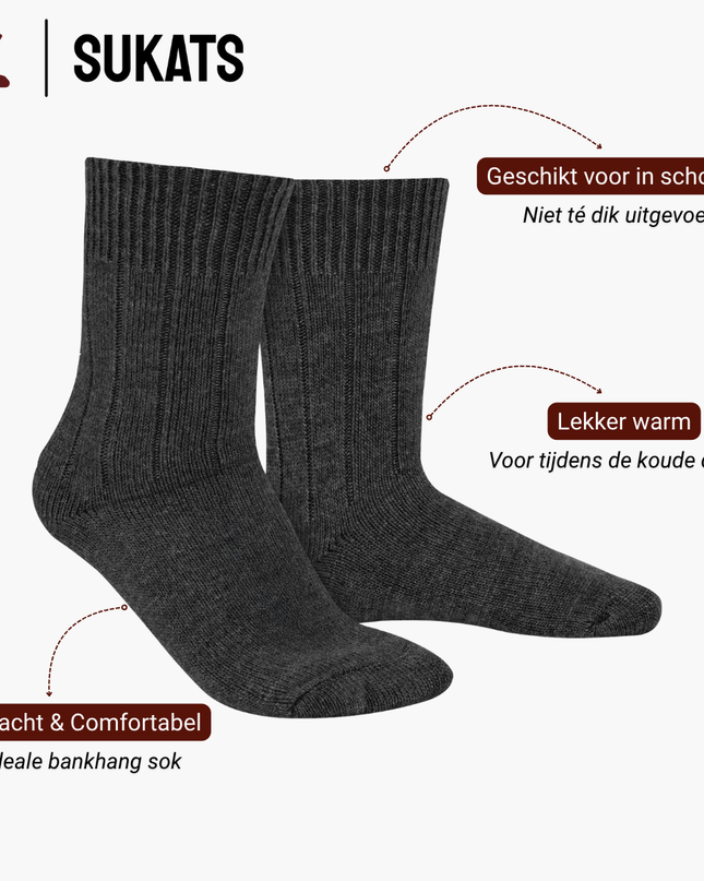 Sukats® Alpaca Sokken | Wollen Sokken | Warme Sokken | 1, 4 of 8 Paar