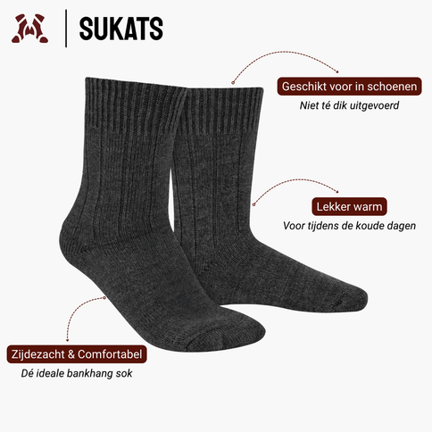 Sukats® Alpaca Sokken | 4 of 8 Paar | Wollen Sokken | Warme Sokken | Huissokken