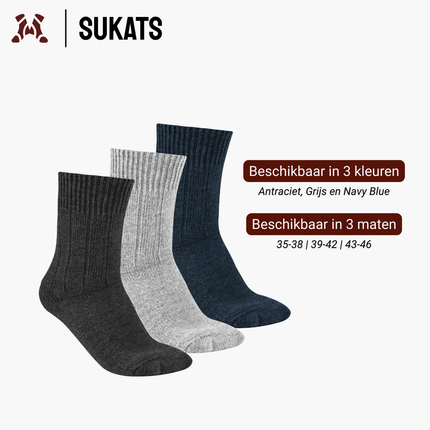 Sukats® Alpaca Sokken | Wollen Sokken | Warme Sokken | 1, 4 of 8 Paar