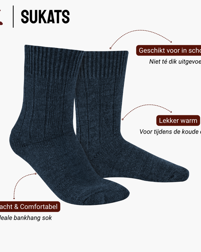 Sukats® Alpaca Sokken | Wollen Sokken | Warme Sokken | 1, 4 of 8 Paar