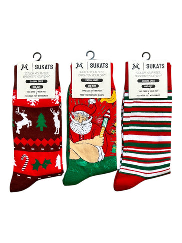 Sukats® The Casual Ones | 3, 6 of 9 Paar | Dames en Herensokken | Kerstsokken | Vrolijke Sokken | Cadeau sokken