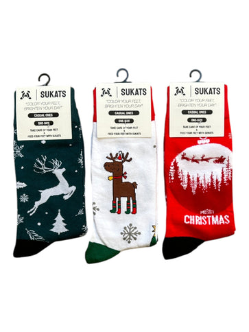 Sukats® The Casual Ones | 3, 6 of 9 Paar | Dames en Herensokken | Kerstsokken | Vrolijke Sokken | Cadeau sokken