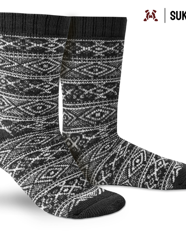 Sukats® Huissokken met Wol | Wollen Sokken | Bedsokken | 1 of 3 Paar