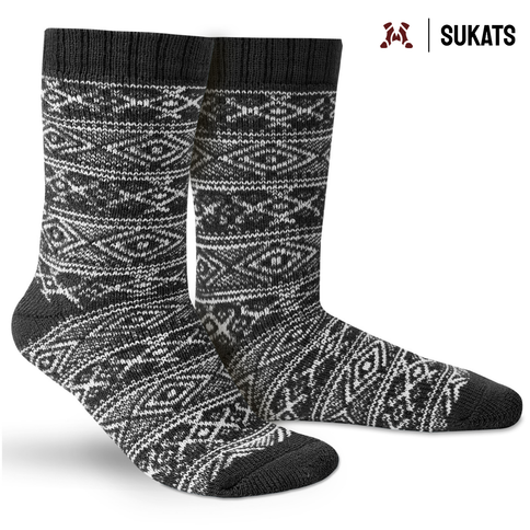 Sukats® Noorse Huissokken met Wol | 1 of 3 Paar | Wollen Sokken | Bedsokken | Warme Sokken
