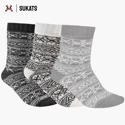 Sukats® Huissokken met Wol | Wollen Sokken | Bedsokken | 1 of 3 Paar