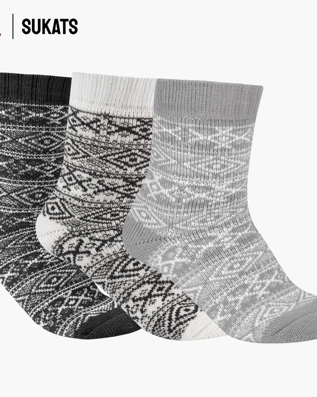 Sukats® Huissokken met Wol | Wollen Sokken | Bedsokken | 1 of 3 Paar