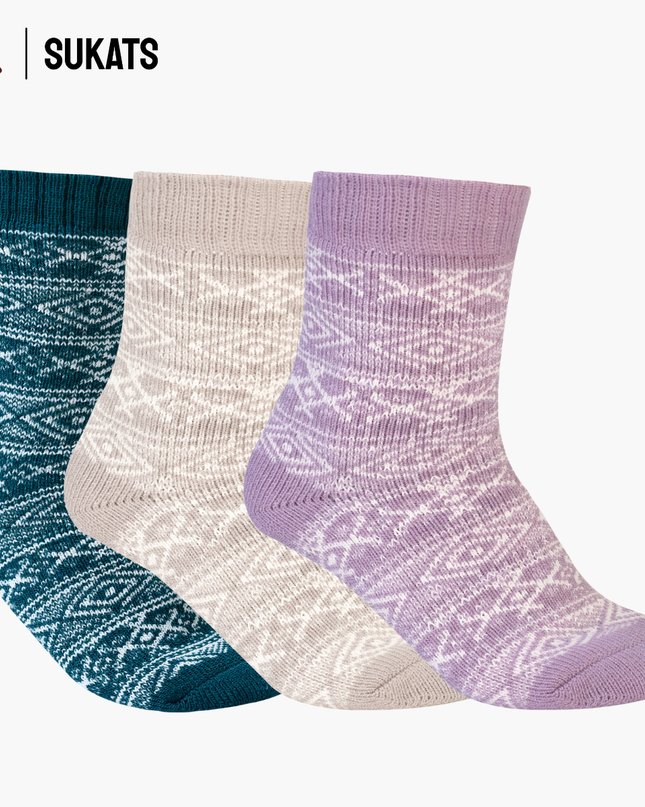 Sukats® Huissokken met Wol | Wollen Sokken | Bedsokken | 1 of 3 Paar