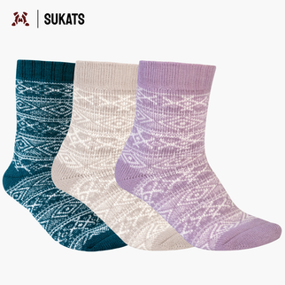 Sukats® Noorse Huissokken met Wol | 1 of 3 Paar | Wollen Sokken | Bedsokken | Warme Sokken