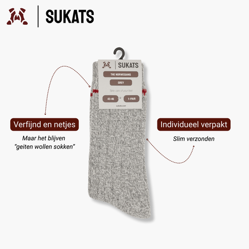 Sukats® The Norwegians | 3 of 6 Paar | Noorse Sokken | Wollen Sokken | Werksokken