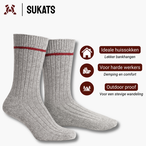 Sukats® The Norwegians | 3 of 6 Paar | Noorse Sokken | Wollen Sokken | Werksokken