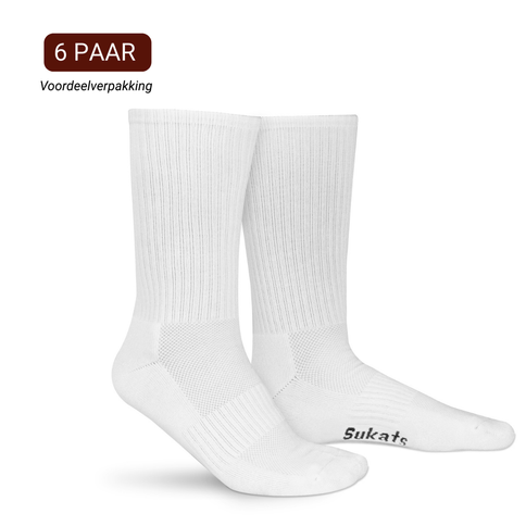 Sukats® The Sporter | 6 Paar | Sportsokken | Tennissokken | Naadloos | Hardloopsokken