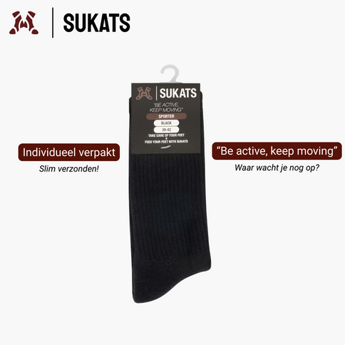 Sukats® The Sporter | 6 Paar | Sportsokken | Tennissokken | Naadloos | Hardloopsokken