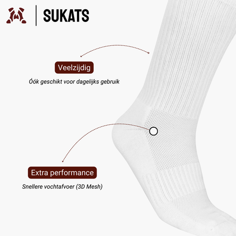 Sukats® The Sporter | 6 Paar | Sportsokken | Tennissokken | Naadloos | Hardloopsokken